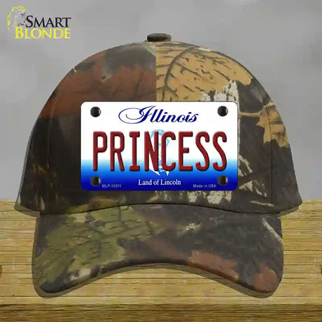 Princess Illinois Novelty License Plate Hat Cotton / Camoflauge