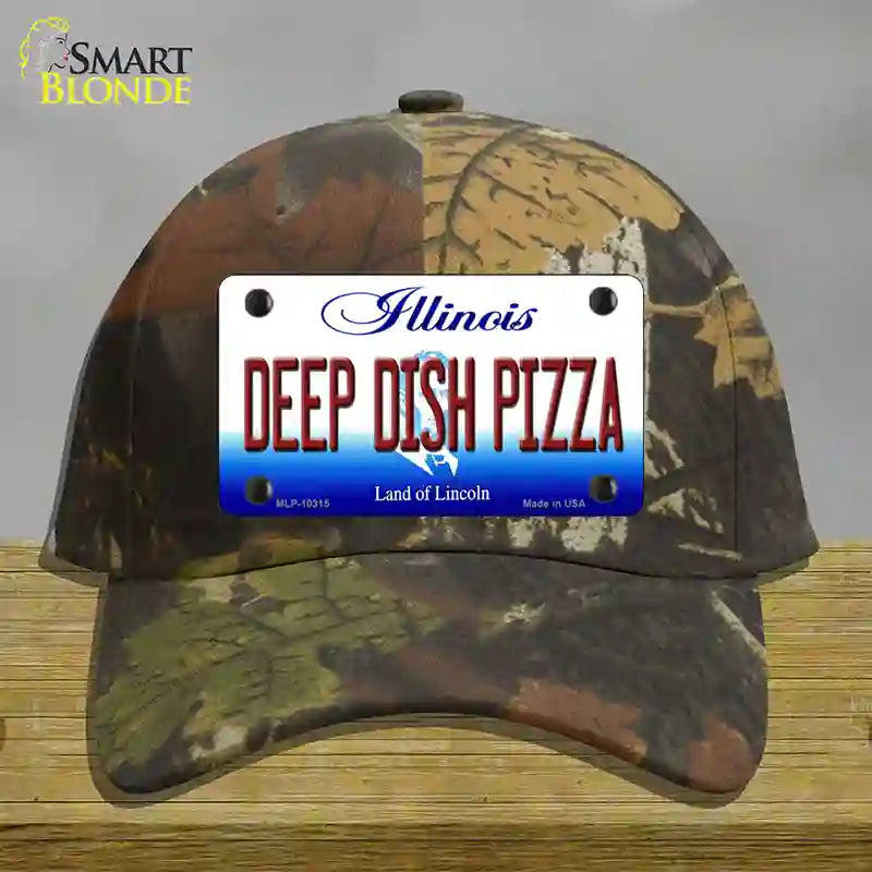 Deep Dish Pizza Illinois Novelty License Plate Hat Cotton / Camoflauge