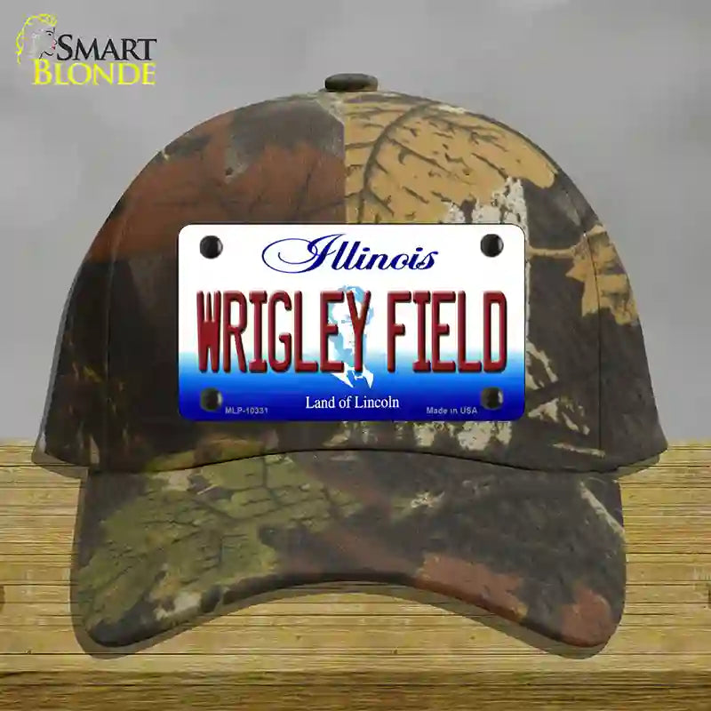 Wrigley Field Illinois Novelty License Plate Hat Cotton / Camoflauge