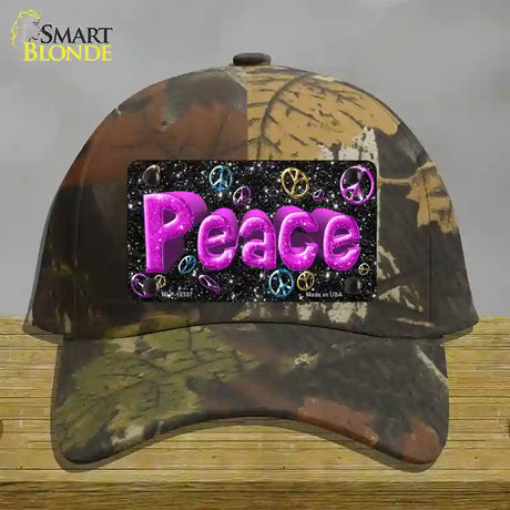 Peace Novelty License Plate Hat Cotton / Camoflauge