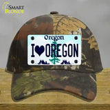 I Love Oregon Novelty License Plate Hat Cotton / Camoflauge