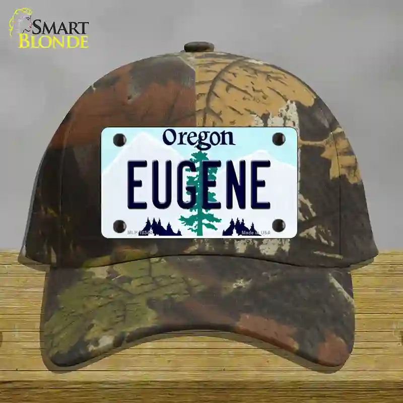 Eugene Oregon Novelty License Plate Hat Cotton / Camoflauge