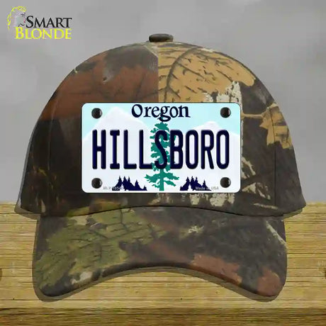 Hillsboro Oregon Novelty License Plate Hat Cotton / Camoflauge