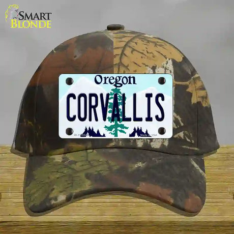 Corvallis Oregon Novelty License Plate Hat Cotton / Camoflauge