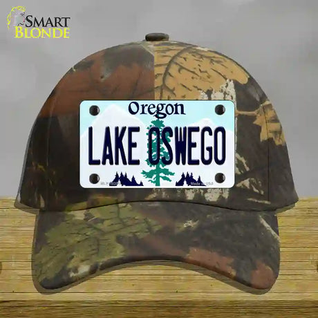 Lake Oswego Oregon Novelty License Plate Hat Cotton / Camoflauge