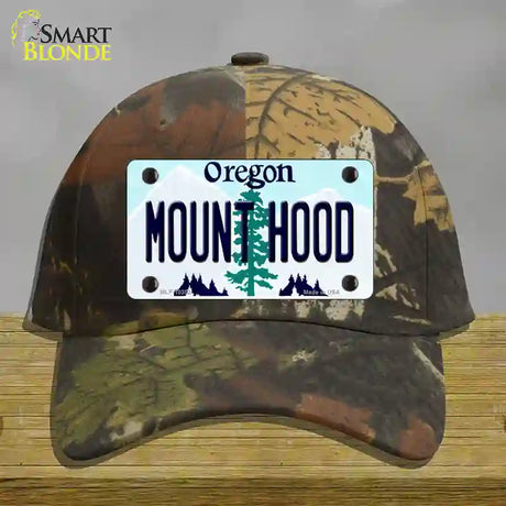 Mount Hood Oregon Novelty License Plate Hat Cotton / Camoflauge