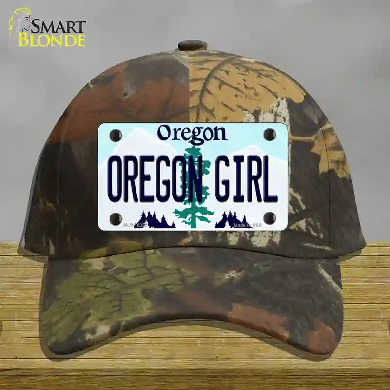 Oregon Girl Oregon Novelty License Plate Hat Cotton / Camoflauge