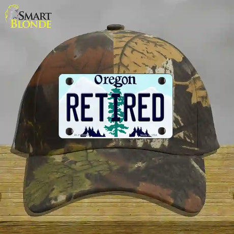 Retired Oregon Novelty License Plate Hat Cotton / Camoflauge