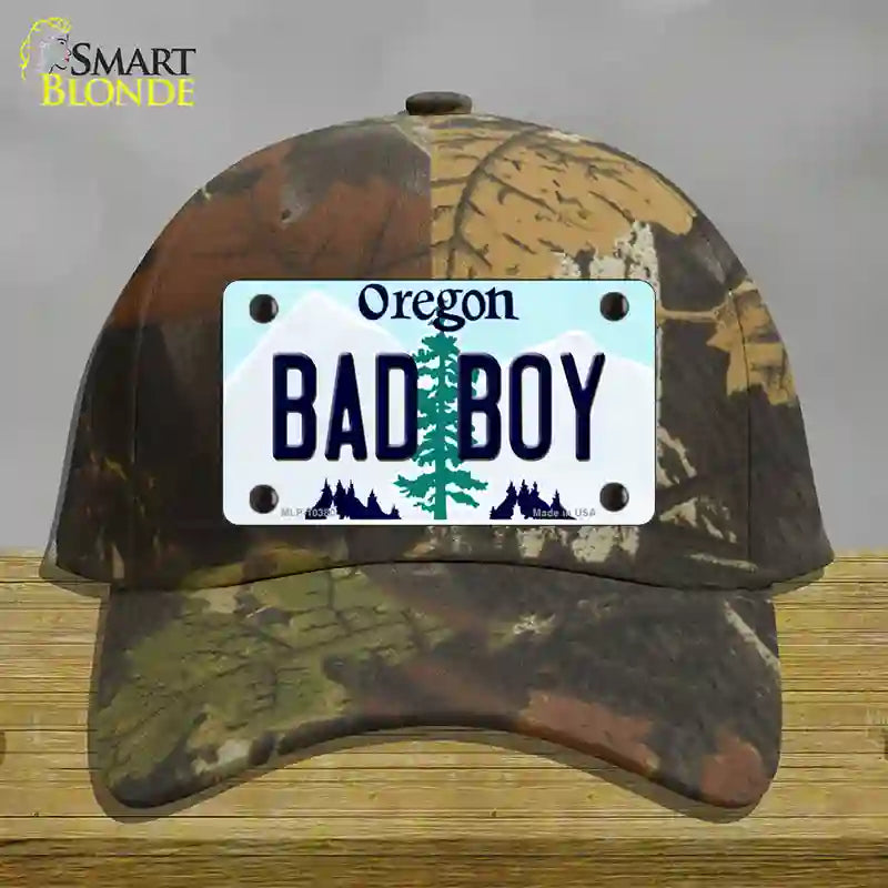 Bad Boy Oregon Novelty License Plate Hat Cotton / Camoflauge