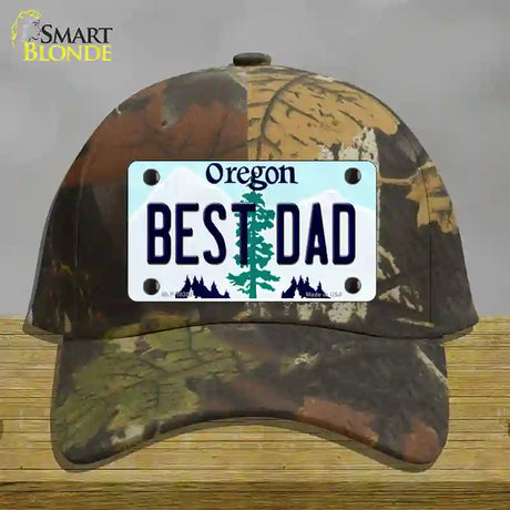 Best Dad Oregon Novelty License Plate Hat Cotton / Camoflauge