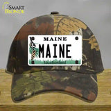 Maine Vacationland Novelty License Plate Hat Cotton / Camoflauge