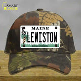 Lewiston Maine Novelty License Plate Hat Cotton / Camoflauge