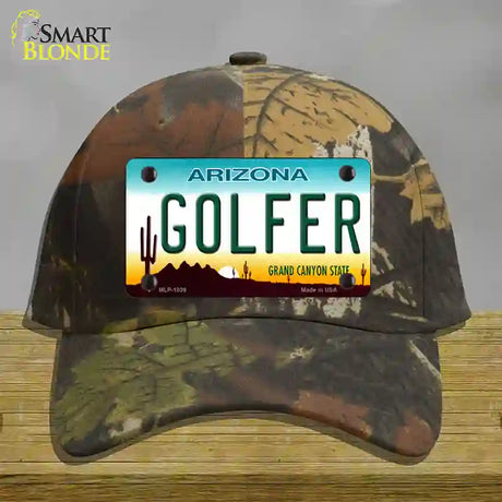 Golfer Arizona Novelty License Plate Hat Cotton / Camoflauge