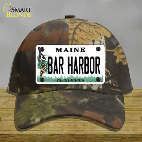 Bar Harbor Maine Novelty License Plate Hat Cotton / Camoflauge