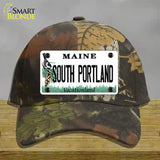 South Portland Maine Novelty License Plate Hat Cotton / Camoflauge