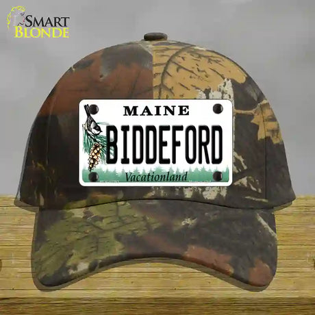 Biddeford Maine Novelty License Plate Hat Cotton / Camoflauge