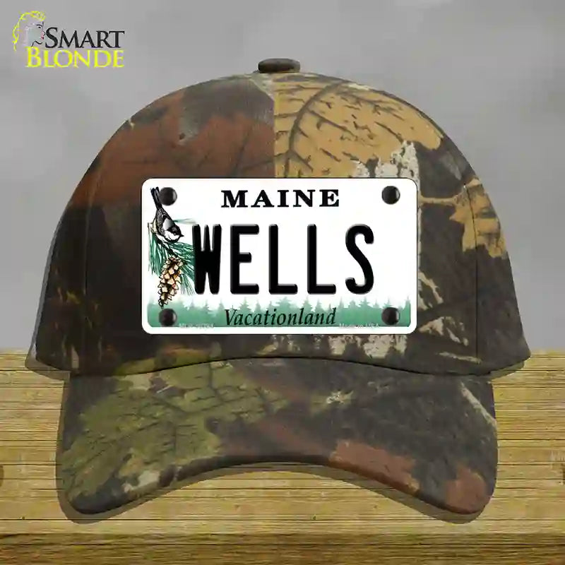 Wells Maine Novelty License Plate Hat Cotton / Camoflauge