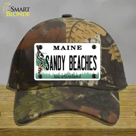 Sandy Beaches Maine Novelty License Plate Hat Cotton / Camoflauge