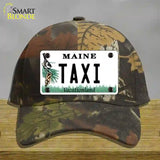 Taxi Maine Novelty License Plate Hat Cotton / Camoflauge