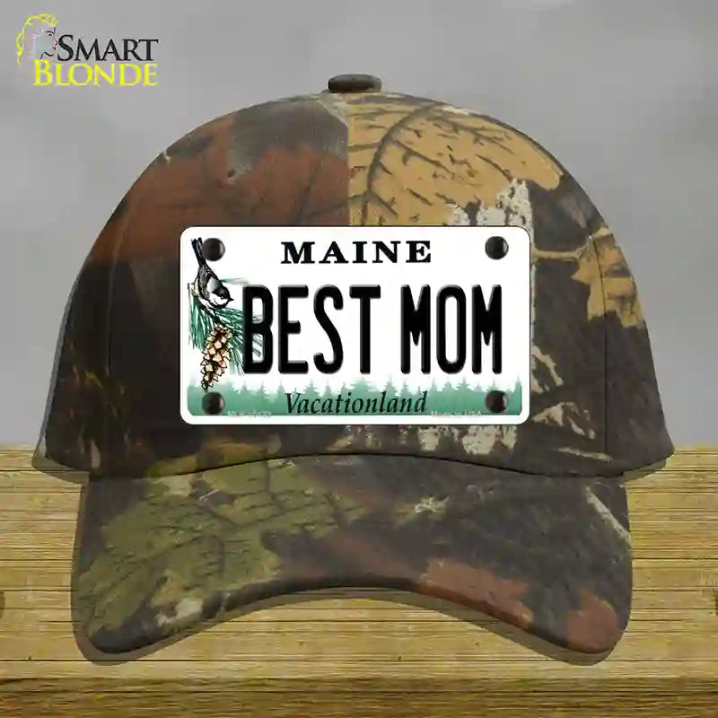 Best Mom Maine Novelty License Plate Hat Cotton / Camoflauge