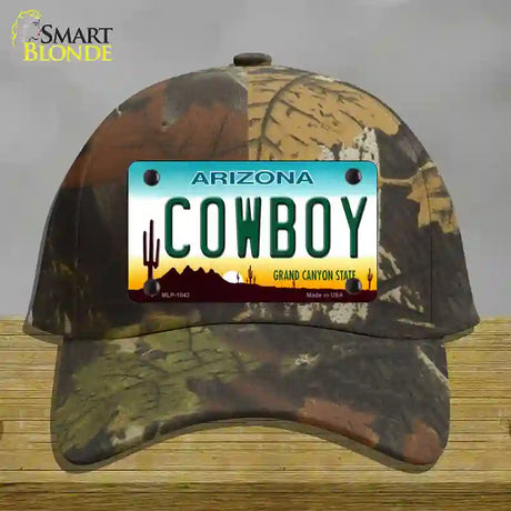 Cowboy Arizona Novelty License Plate Hat Cotton / Camoflauge