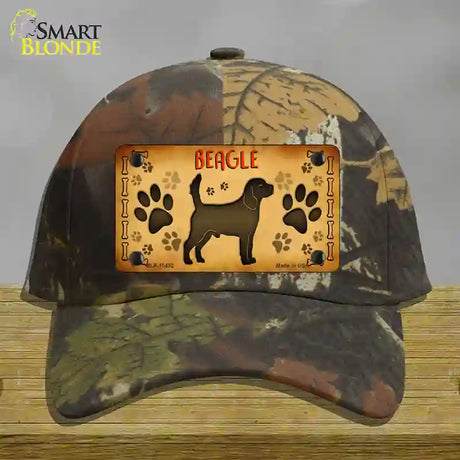 Beagle Novelty License Plate Hat Cotton / Camoflauge