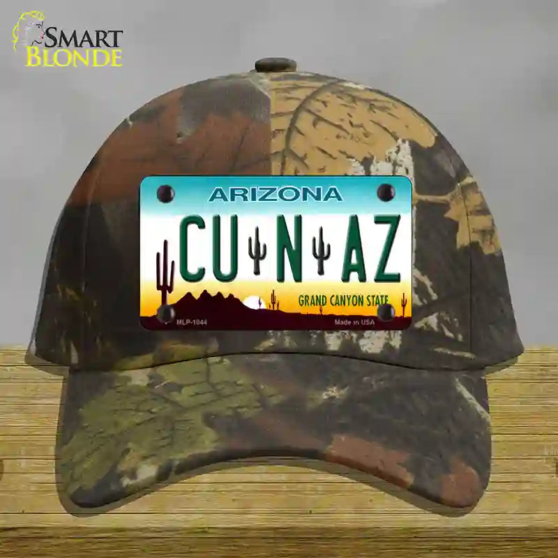 Cu N Az Novelty License Plate Hat Cotton / Camoflauge