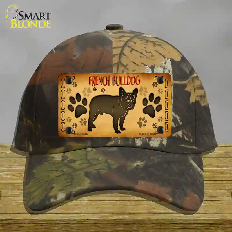 French Bulldog Novelty License Plate Hat Cotton / Camoflauge