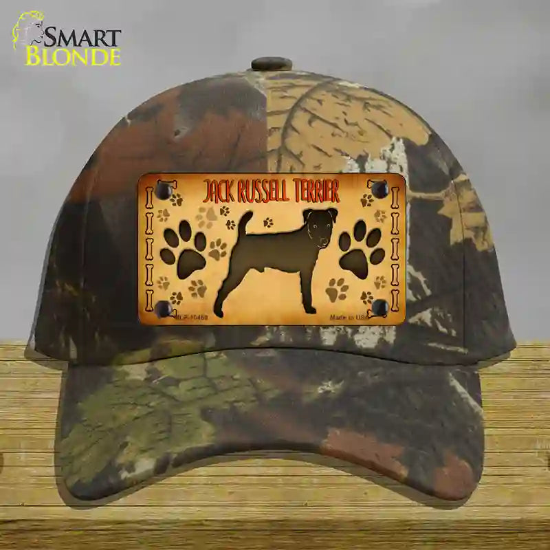 Jack Russell Terrier Novelty License Plate Hat Cotton / Camoflauge