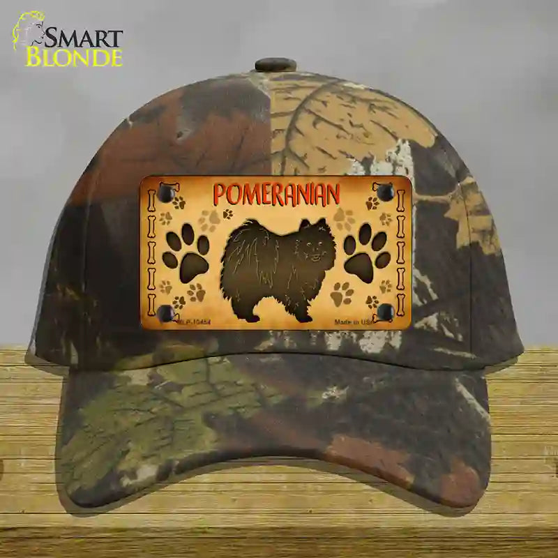 Pomeranian Novelty License Plate Hat Cotton / Camoflauge