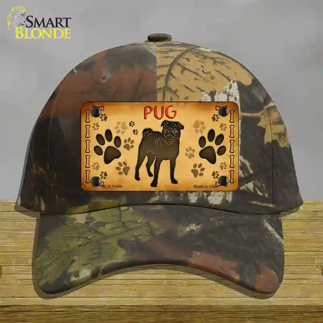 Pug Novelty License Plate Hat Cotton / Camoflauge