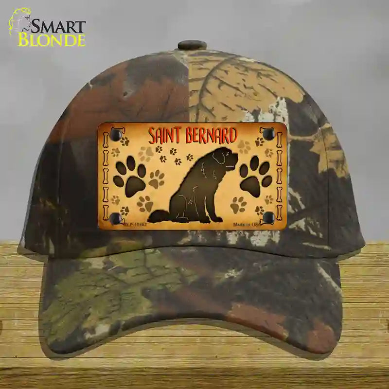 Saint Bernard Novelty License Plate Hat Cotton / Camoflauge