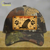 Saint Bernard Novelty License Plate Hat Cotton / Camoflauge