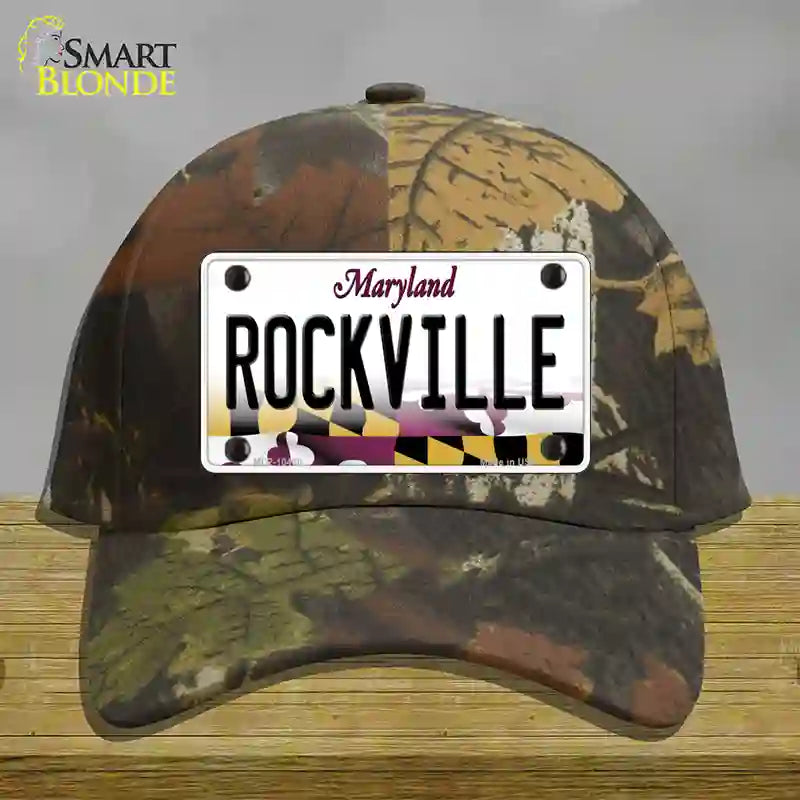 Rockville Maryland Novelty License Plate Hat Cotton / Camoflauge