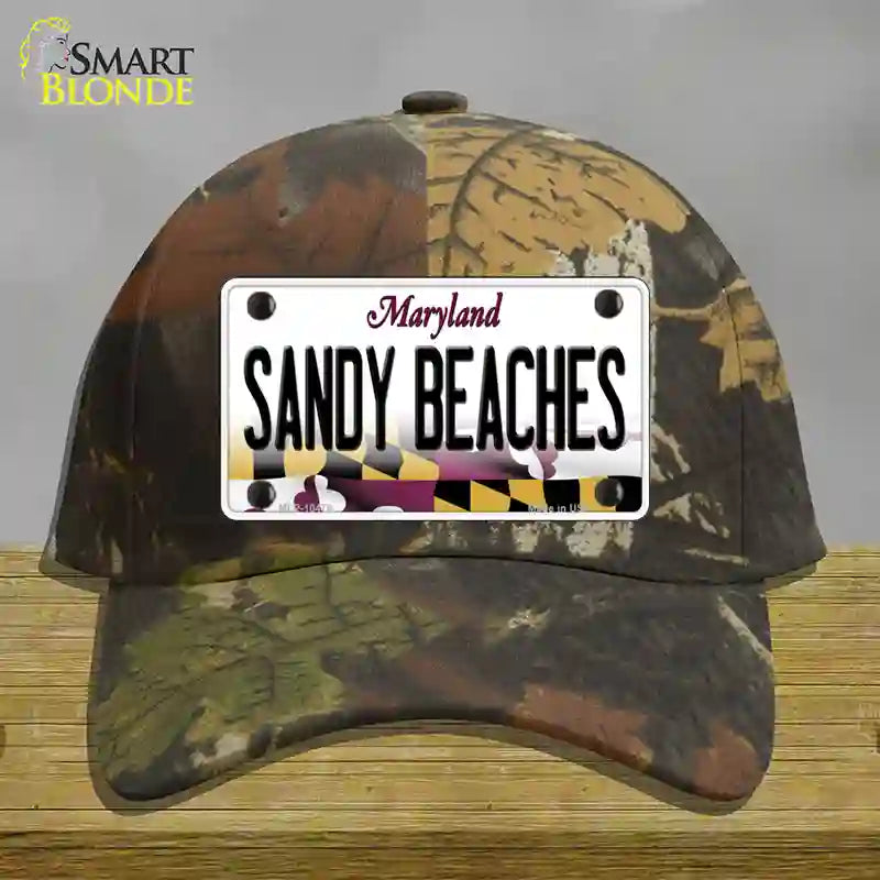 Sandy Beaches Maryland Novelty License Plate Hat Cotton / Camoflauge