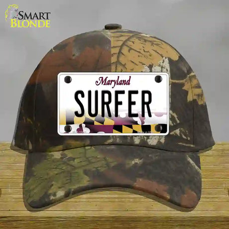 Surfer Maryland Novelty License Plate Hat Cotton / Camoflauge