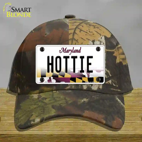 Hottie Maryland Novelty License Plate Hat Cotton / Camoflauge