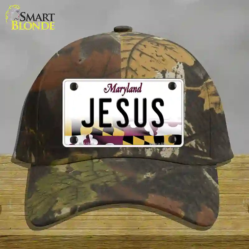 Jesus Maryland Novelty License Plate Hat Cotton / Camoflauge