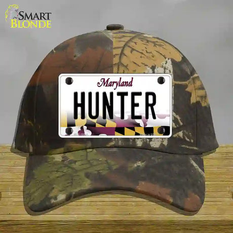 Hunter Maryland Novelty License Plate Hat Cotton / Camoflauge