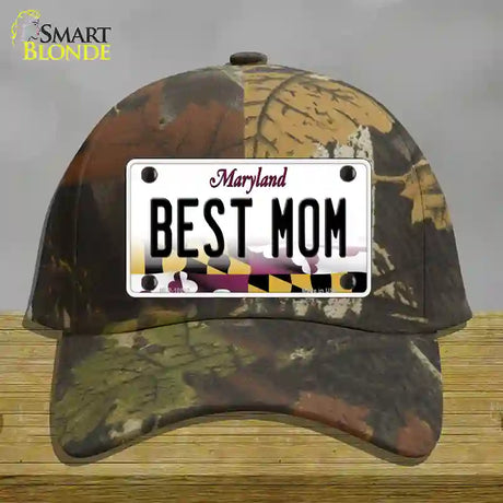 Best Mom Maryland Novelty License Plate Hat Cotton / Camoflauge