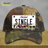 Single Maryland Novelty License Plate Hat Cotton / Camoflauge