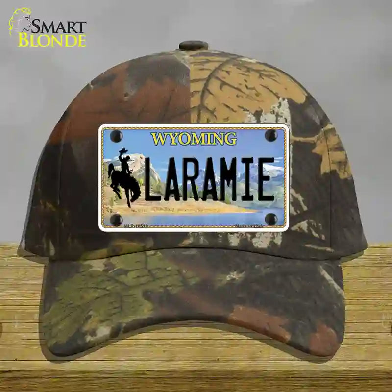 Laramie Wyoming Novelty License Plate Hat Cotton / Camoflauge