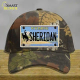 Sheridan Wyoming Novelty License Plate Hat Cotton / Camoflauge