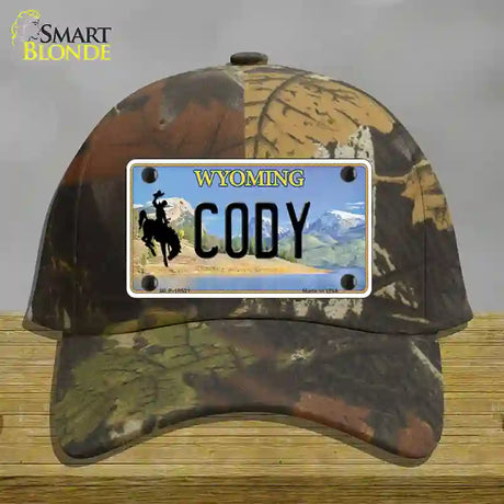 Cody Wyoming Novelty License Plate Hat Cotton / Camoflauge