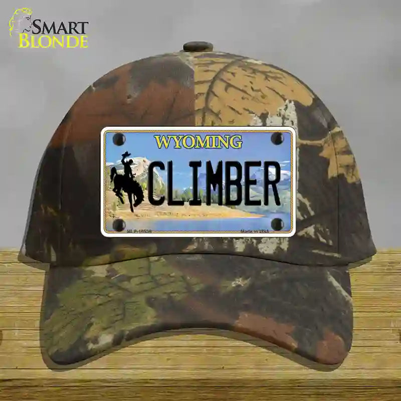 Climber Wyoming Novelty License Plate Hat Cotton / Camoflauge