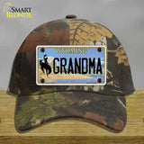 Grandma Wyoming Novelty License Plate Hat Cotton / Camoflauge