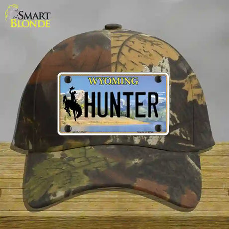 Hunter Wyoming Novelty License Plate Hat Cotton / Camoflauge