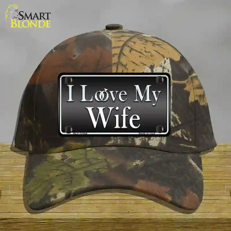 I Love My Wife Novelty License Plate Hat Cotton / Camoflauge