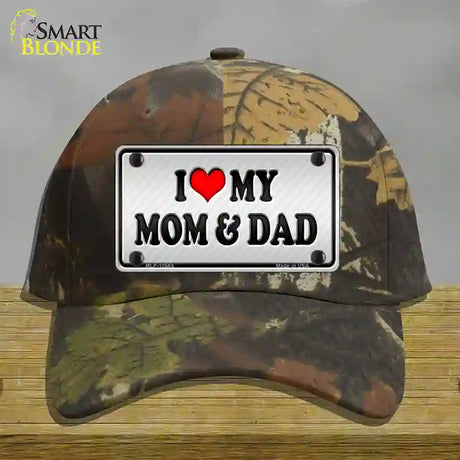 Love My Mom And Dad Novelty License Plate Hat Cotton / Camoflauge