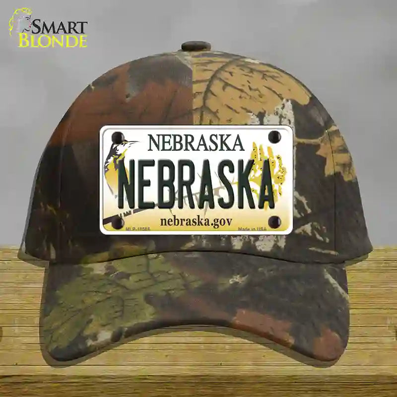 Nebraska Gov Novelty License Plate Hat Cotton / Camoflauge